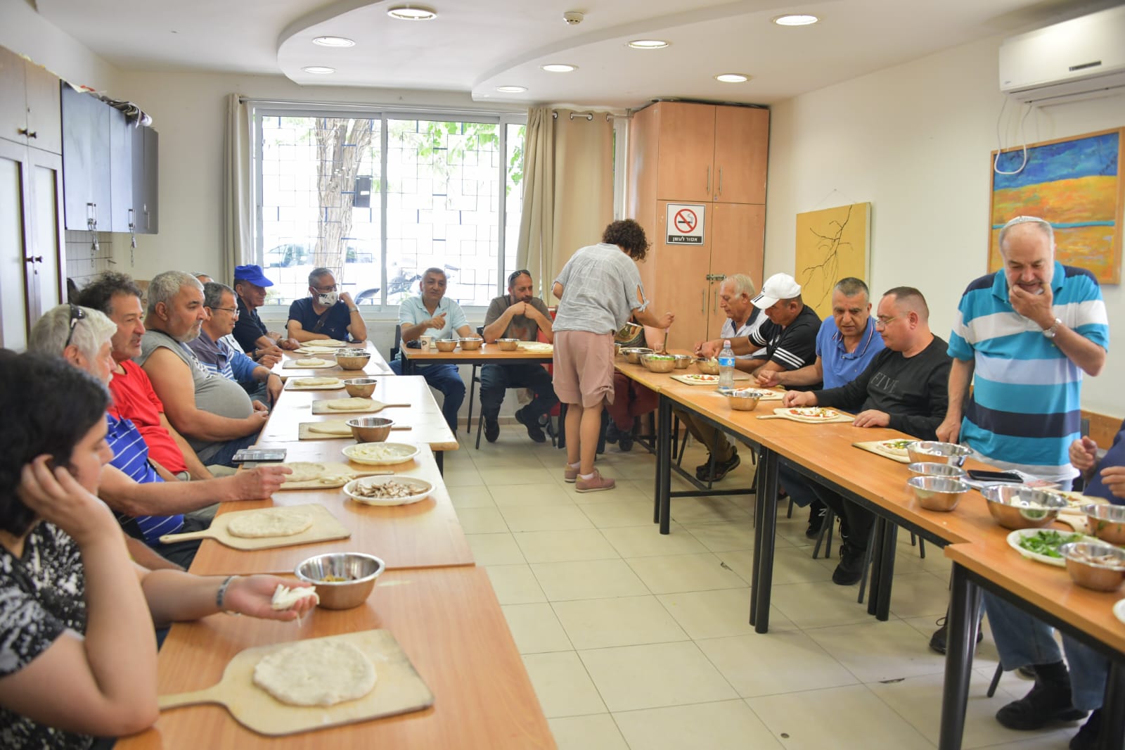 סדנת פיצה לקבוצת נכי צה"ל בירושלים