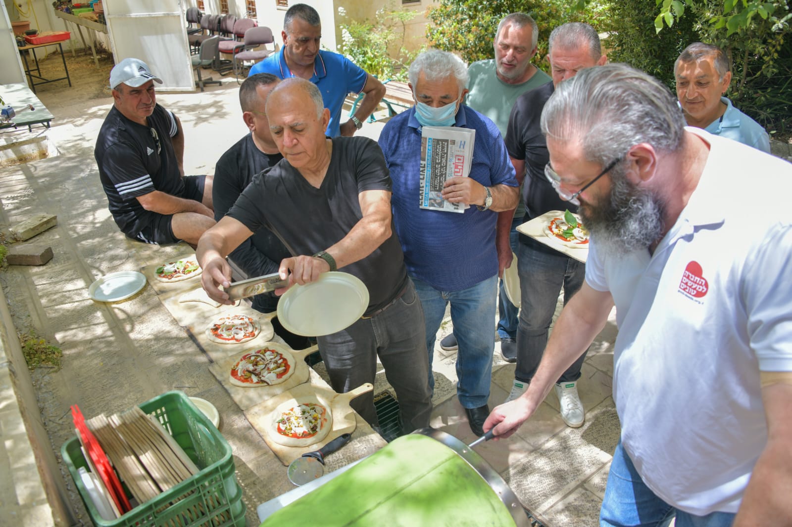 סדנת פיצה לקבוצת נכי צה"ל בירושלים