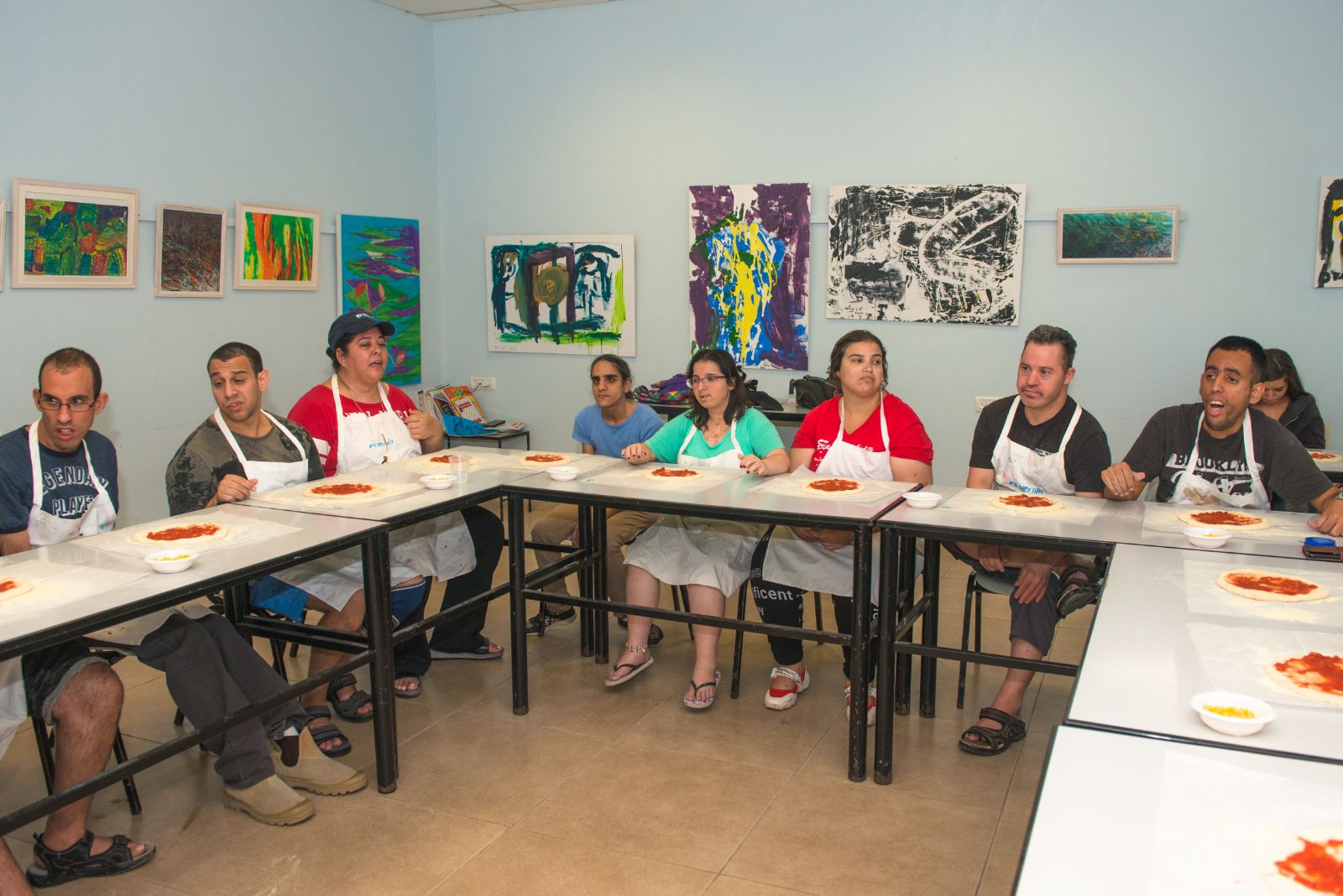 סדנת פיצה במכללה לכישורי חיים