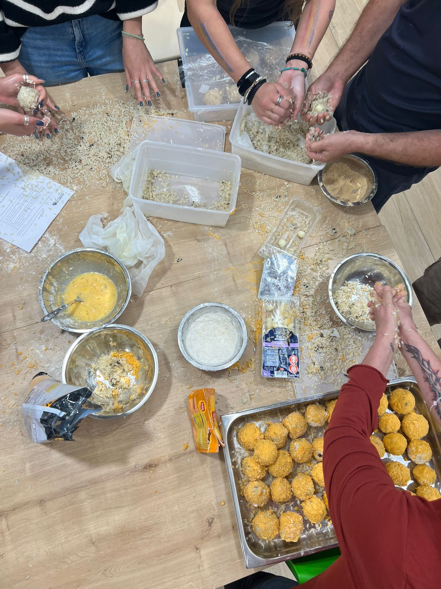 ארוחה איטלקית במחלקת הנוער בנס ציונה